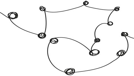 doodle animation of single-line connections