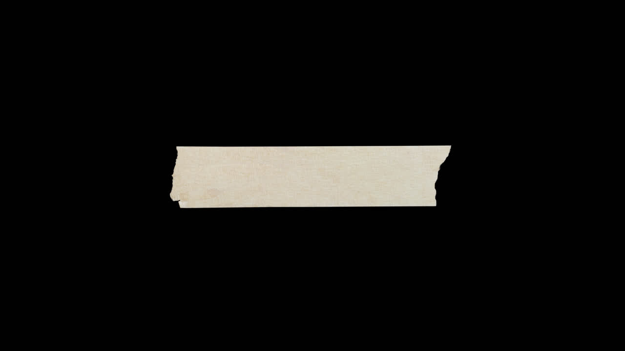 Single Piece of Masking Tape on Black Background