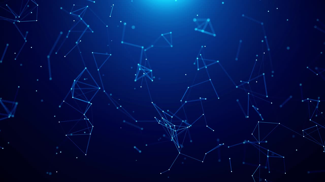 Abstract big data polygonal background connected lines dots geometric pattern molecule structure