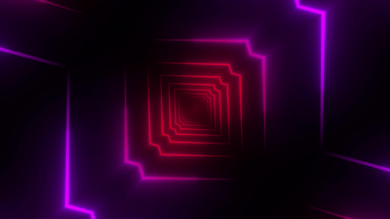 túnel geométrico de neón