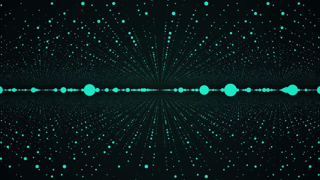 빛나는 점과 원을 가진 추상적인 배경