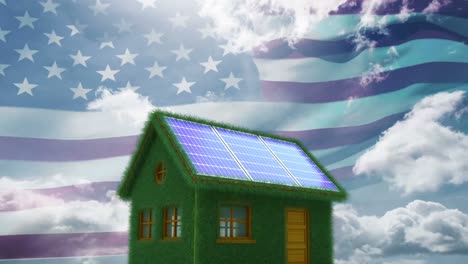 American-flag-and-ecological-house