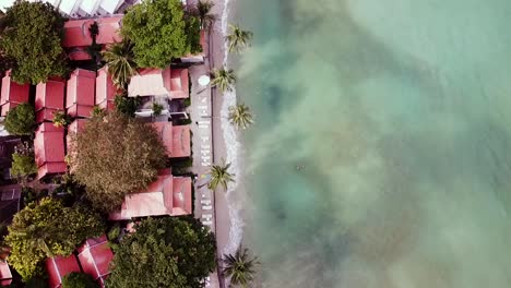 aerial view of tropical beach resort