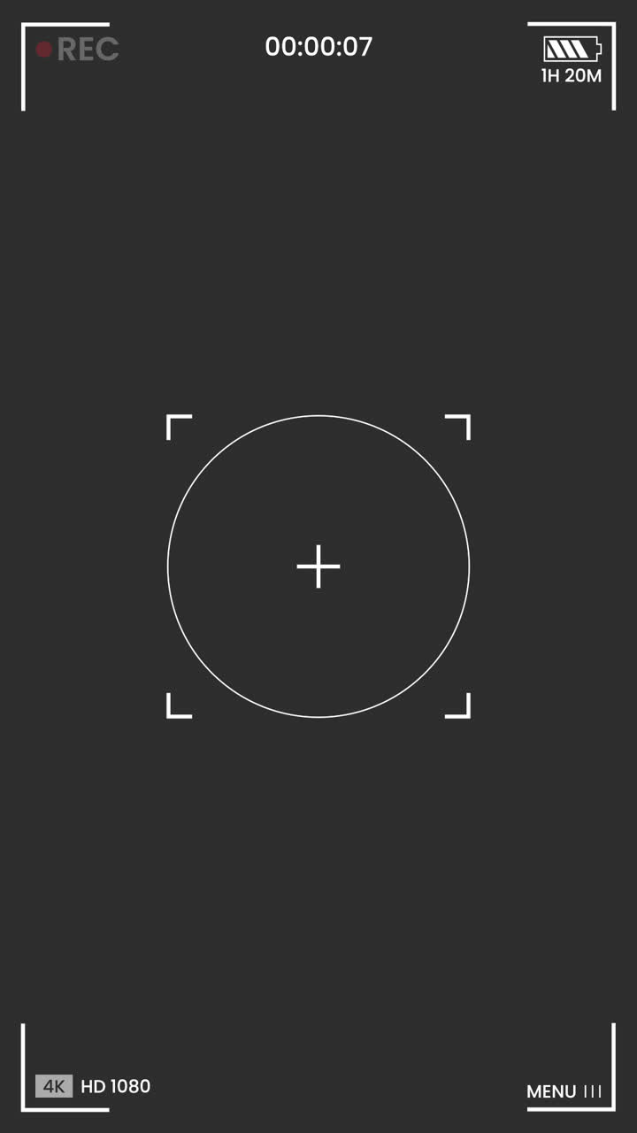 손으로 그린 rec 인터페이스 배경의 모션 그래픽