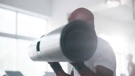 senior man at the gym