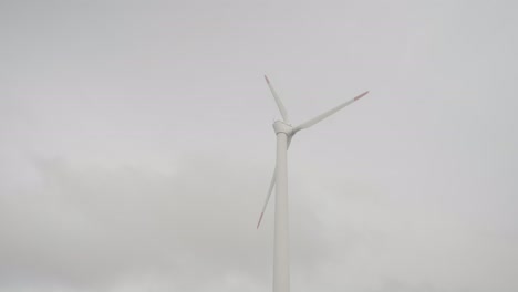 wind turbine rotates in the wind