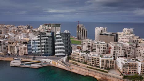 aerial view of a residential area of sliema