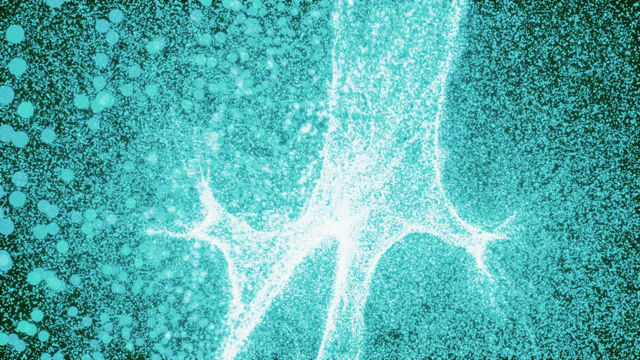 추상적인 파란색과 색의 반이는 프랙탈 패턴