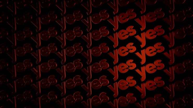 Red Yes Pattern Background