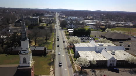 Church-in-Small-Town-America....4k...Thomasville,-North-Carolina