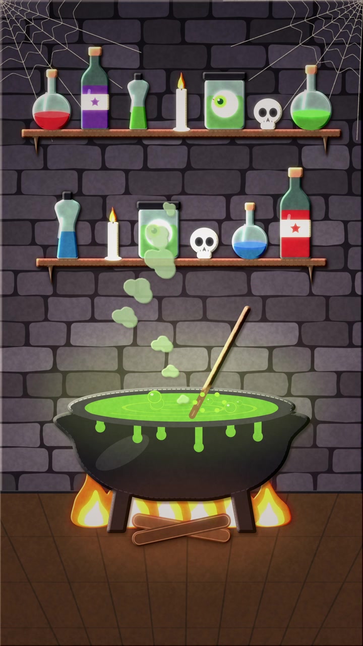 Halloween-padan kupliva stop motion -tausta