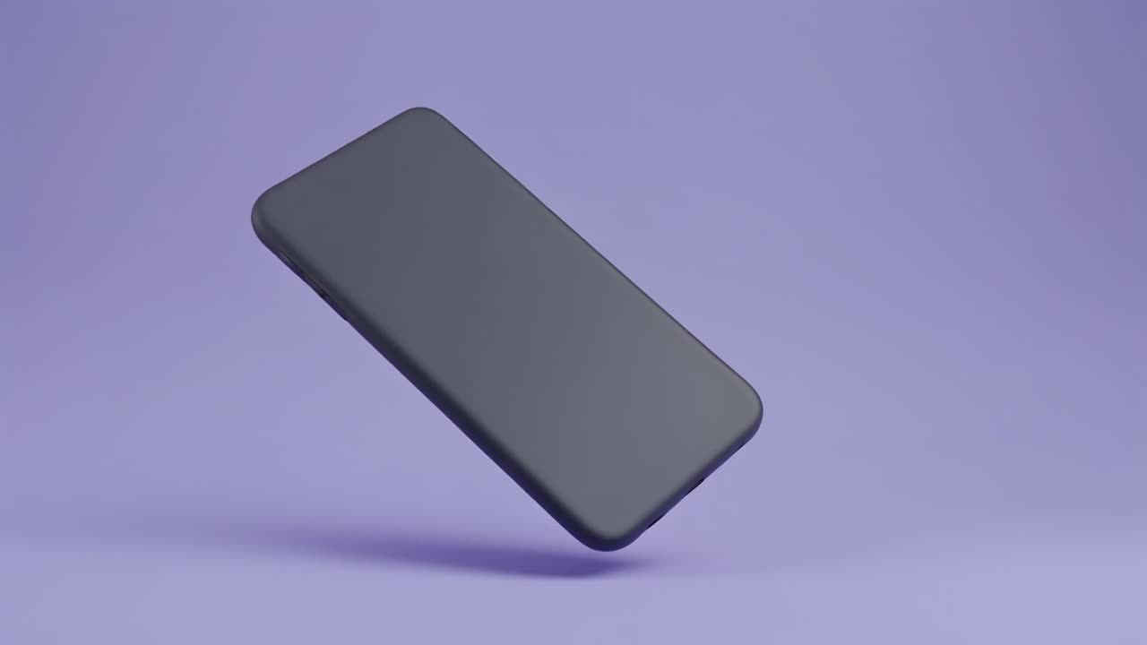 3D-animeret hånd der trykker på en smartphone-skærm.