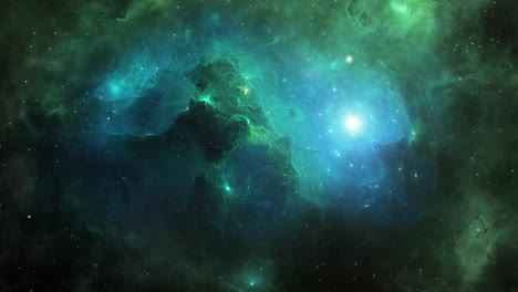 entrando en una increíble gran nebulosa 4k