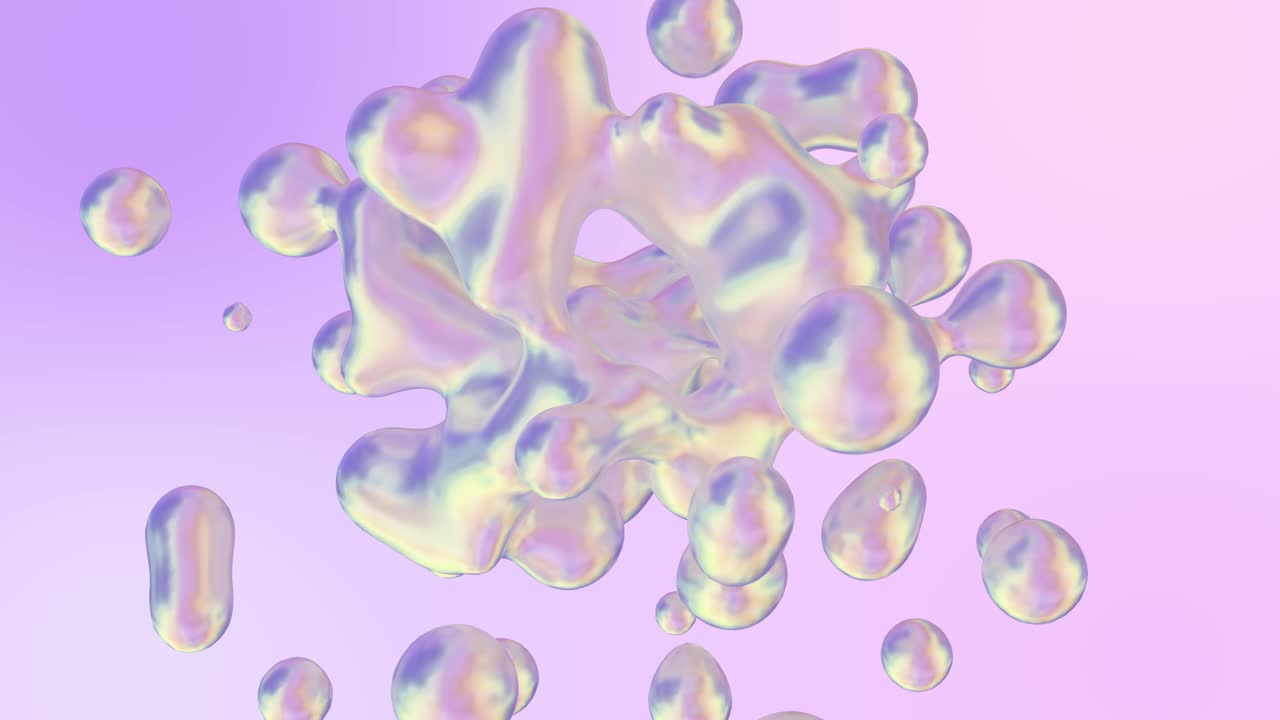 Holographic Liquid Abstract Shapes