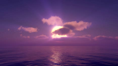 sunset over ocean 4k