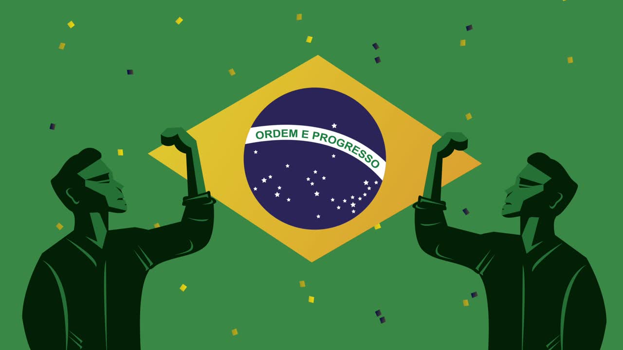 celebração do dia da independência do brasil com homens fortes
