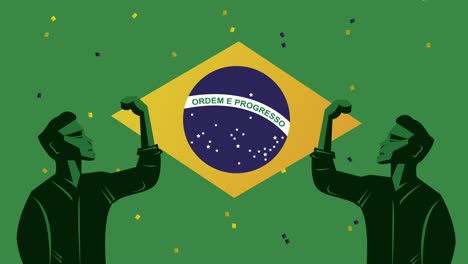 celebración del día de la independencia de brasil con hombres fuertes