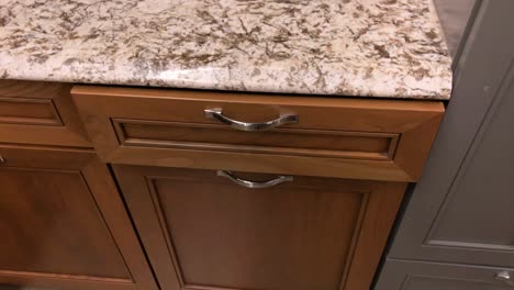 kitchen cabinet drawer closing in slow motion