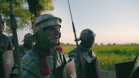 roman soldiers in a field