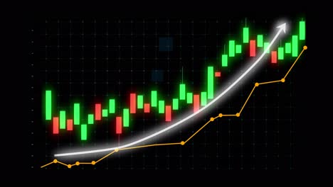 business growth concept in allusive graph chart showing marketing sales profit