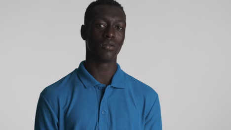 African-american-man-on-grey-background.