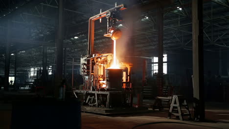 metal casting in a foundry