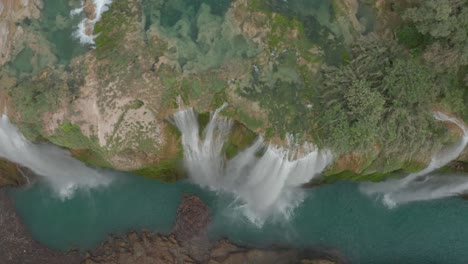 aerial cenital shot in the tamul waterfall