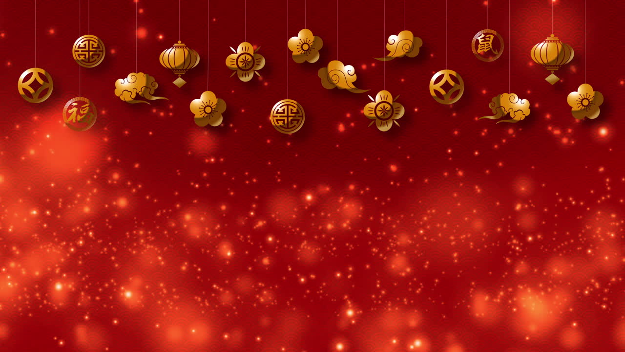 Happy Chinese New Year also known as the Spring Festival in Chinese communities digital background for decoration