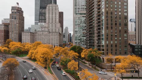 chicago lake shore drive y la magnífica vista aérea de una milla