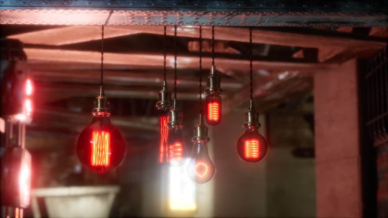 오래된 레트로 빈티지 열광 전구