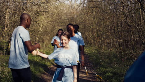 Cheerful-people-doing-high-five-gesture-with-each-other