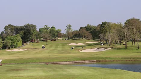 scenic golf course with clear blue skies