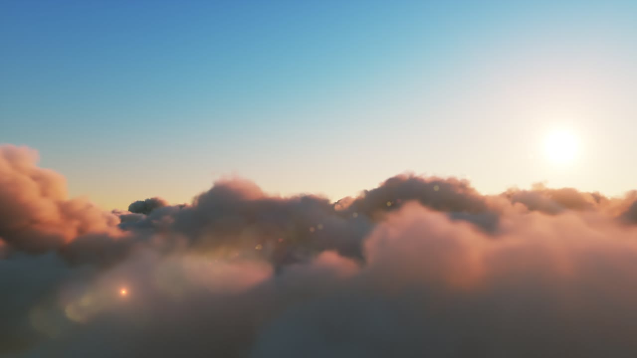 해가 뜨고 해가 지는 구름 풍경