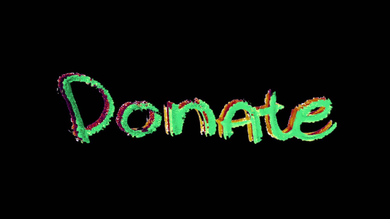 Call to action con invito a donare in stile animato artigianale, ideale per link di beneficenza o supporto
