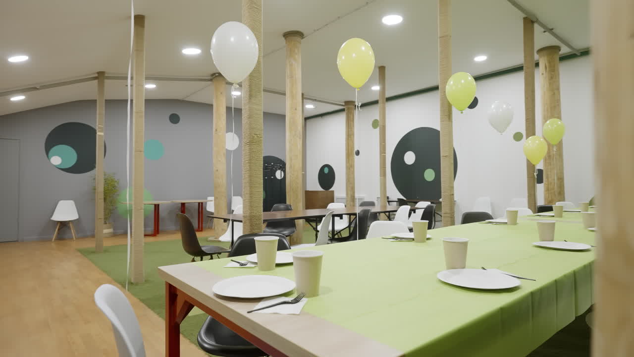 fiesta de cumpleaños en un espacio moderno para eventos