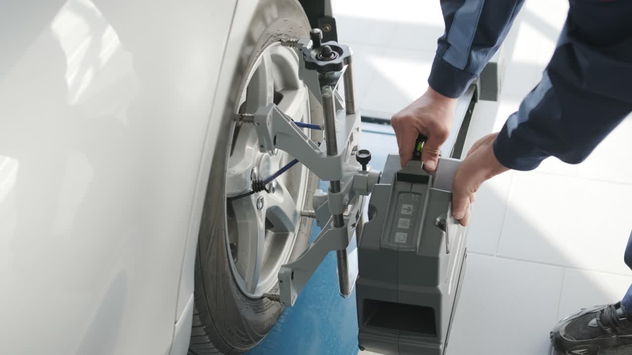 alineación de las ruedas en curso