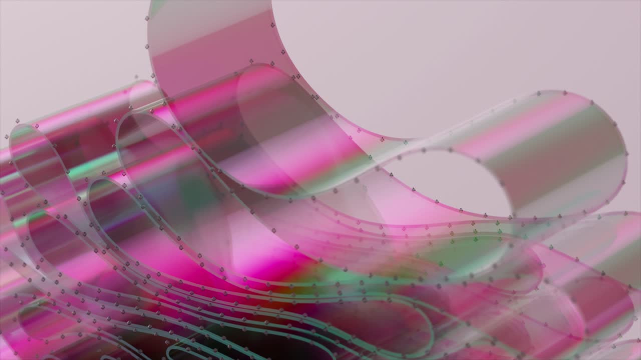 Abstract 3D Render of Intertwined Glass Ribbons