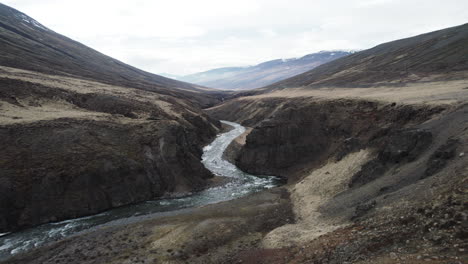 hörgarsveit, norðurárdalur valley: aerial view of this beautiful valley and the river that runs through it