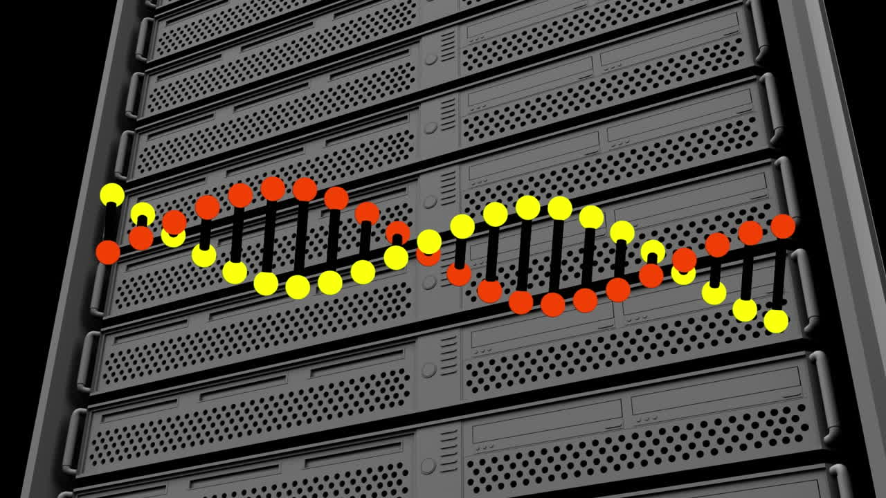 animación de la cadena de adn sobre el servidor