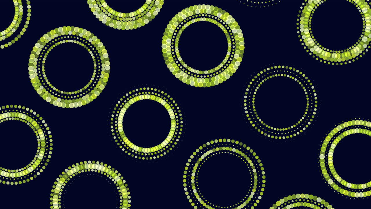 Abstract colorful circles geometric pattern in rows