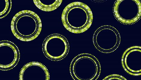 patrón geométrico de círculos coloridos abstractos en filas