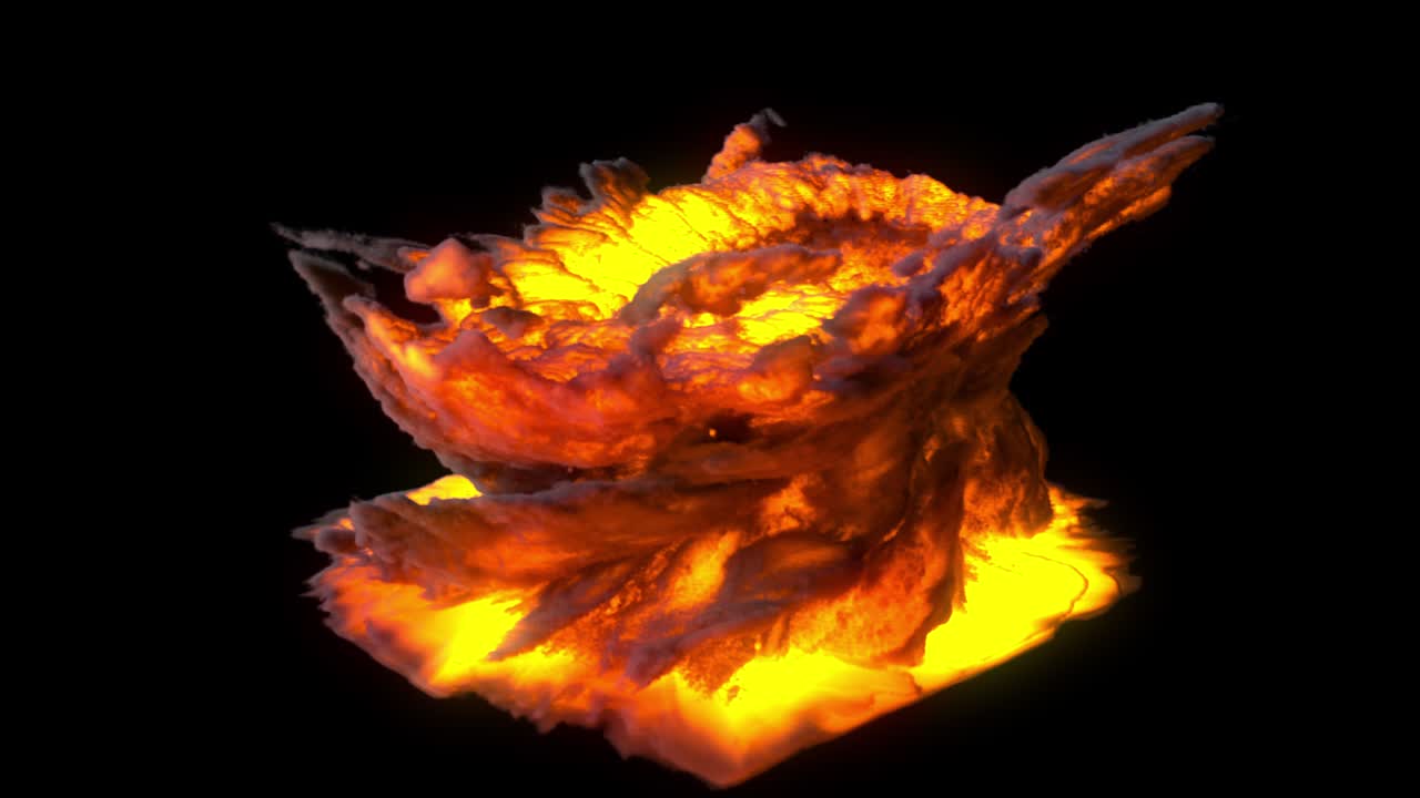 tornado en espiral de fuego