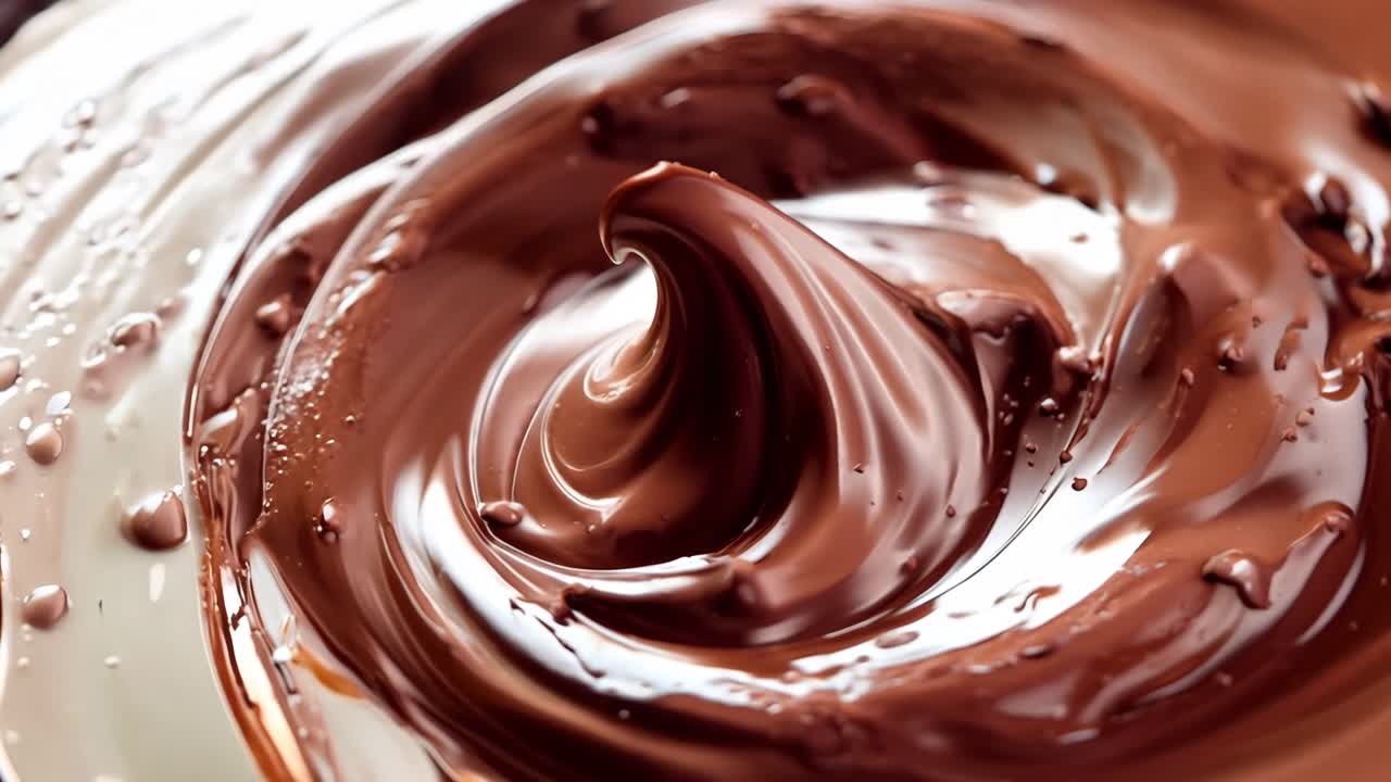 un primer plano de chocolate derretido y crema batida