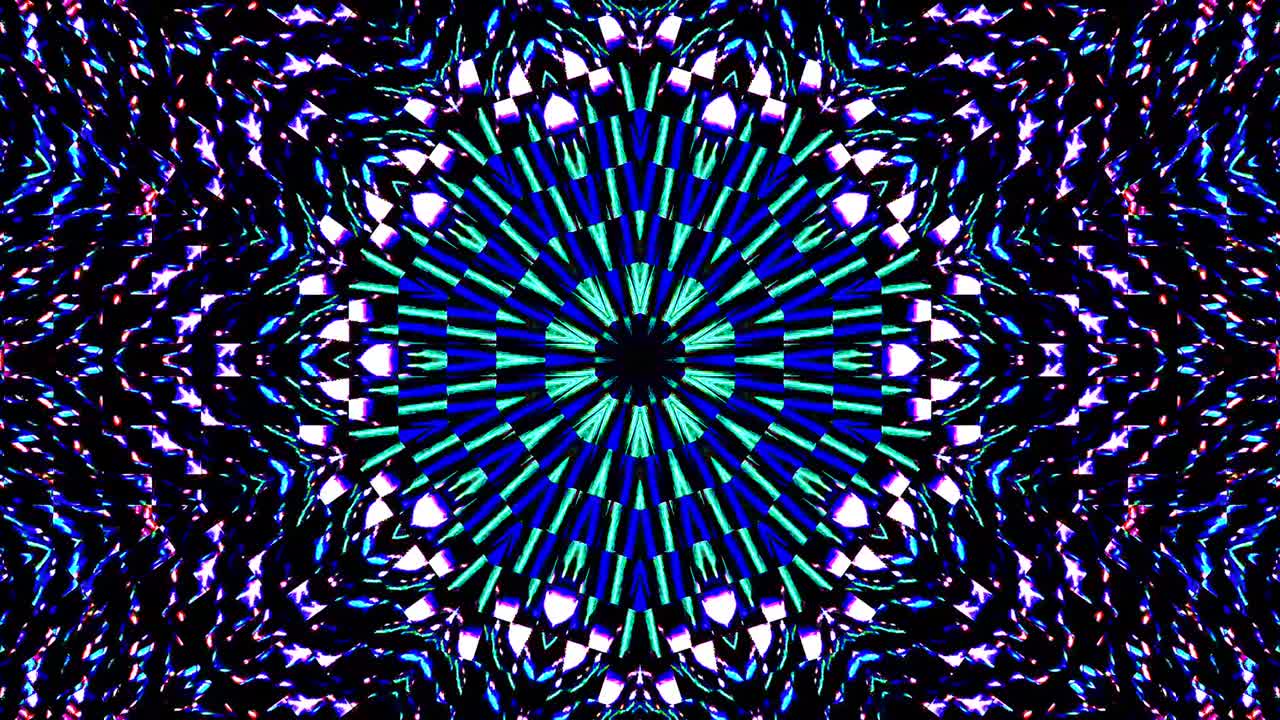 Beautiful abstract kaleidoscope that shines, a radiant light that regulates the subtle movements