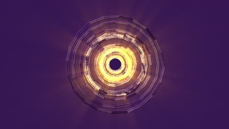 abstract circle with light rays coloured