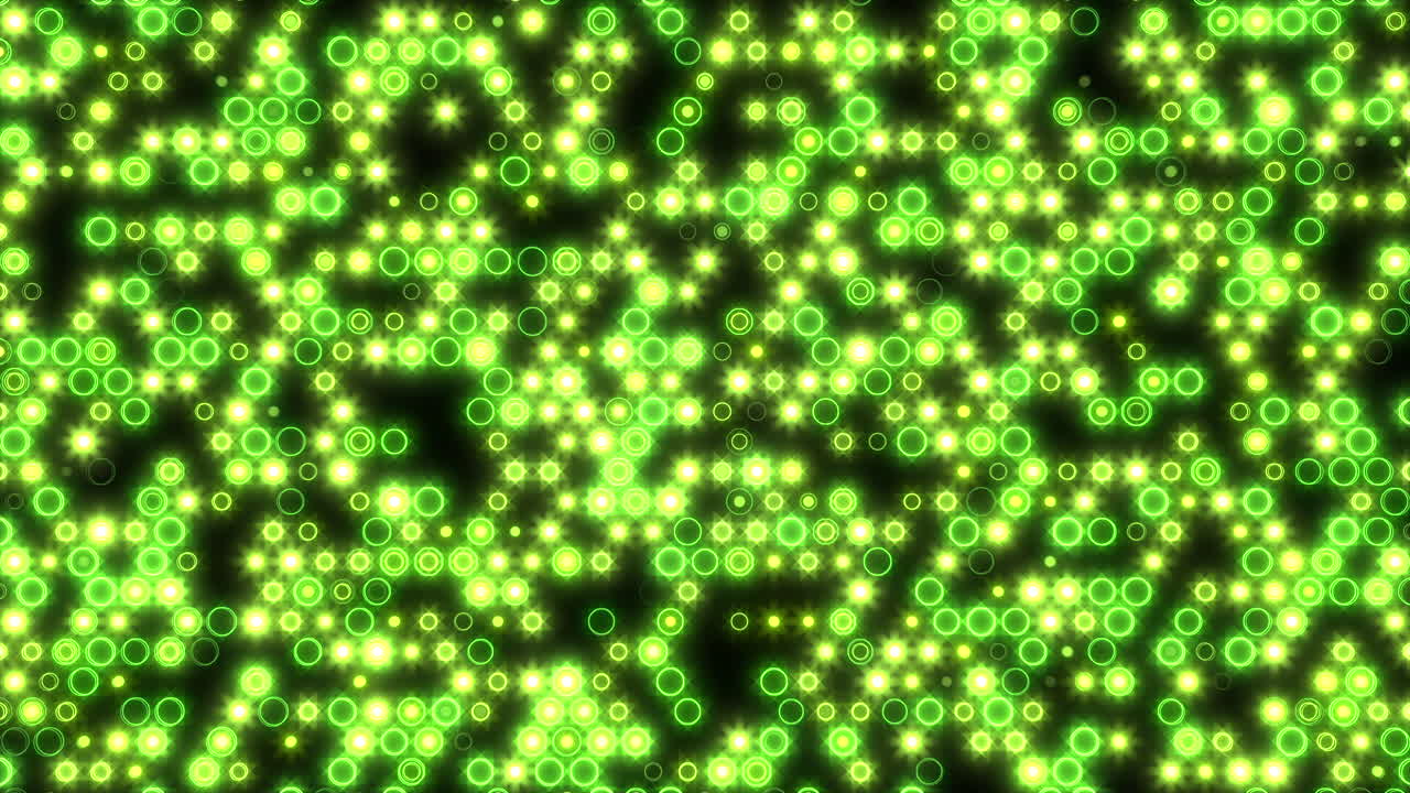 цифровые геометрические кольца и точки с глюком на экране компьютера 1