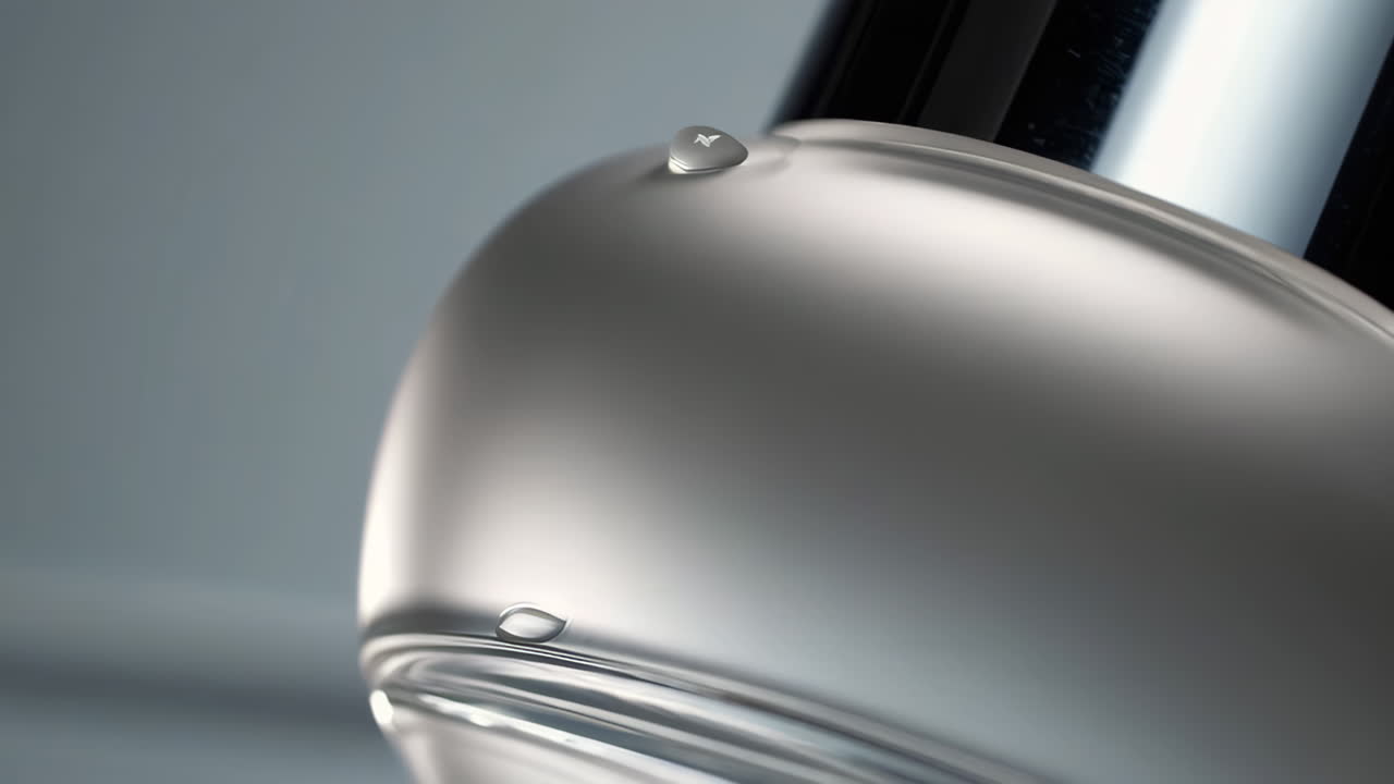 Close-up of a luxury cosmetic cream bottle