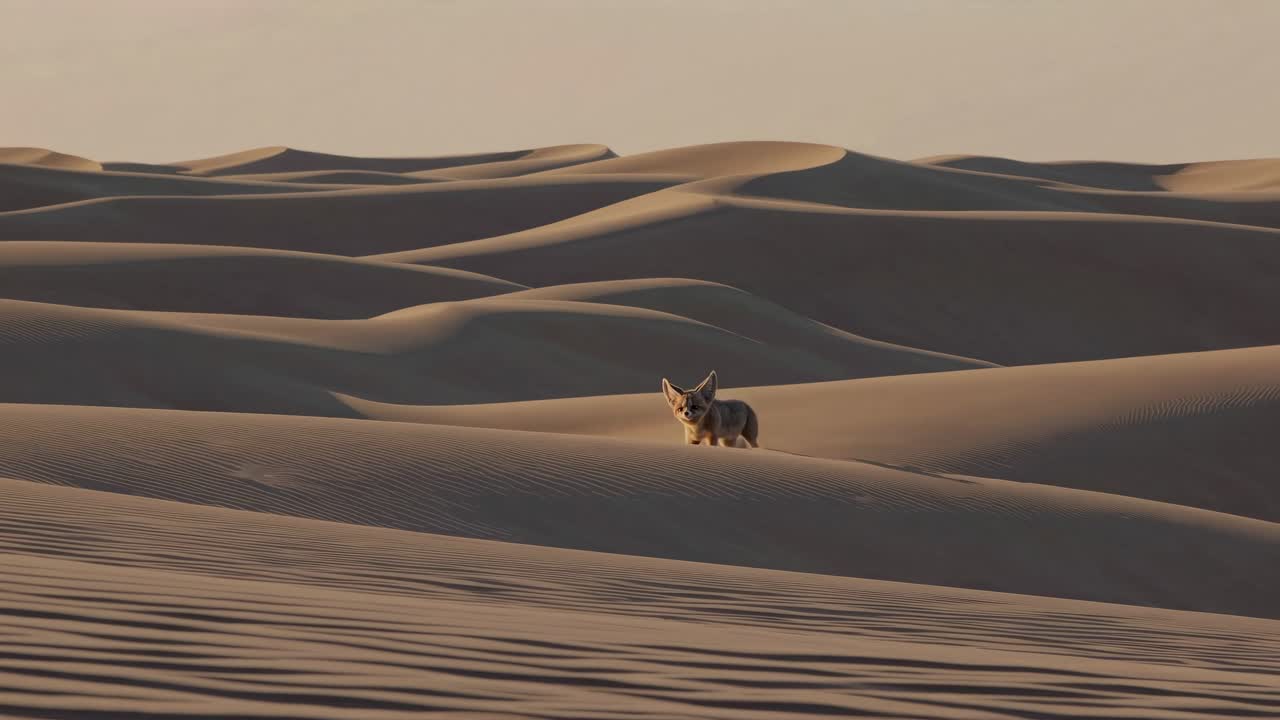 Desert Fox in the Sand Dunes