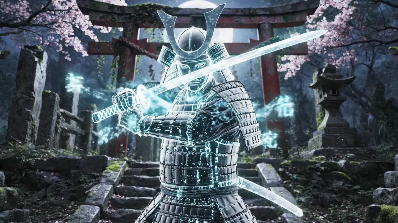 Samurai Warrior in a Mystical Japanese Setting