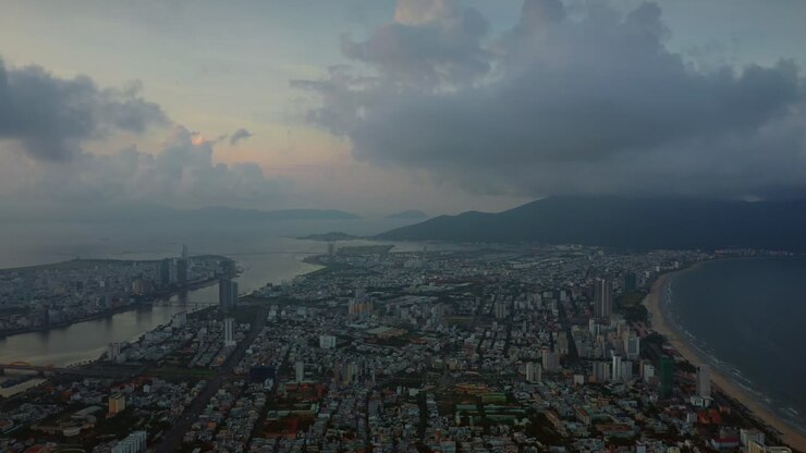 Panning Over Da Nang Vietnam